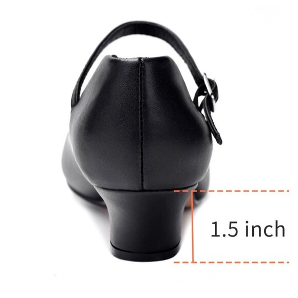 Stelle Dance Shoes Size 10 Mary Janes Low Block Heels Classic Comfortable Salsa - Picture 3 of 16